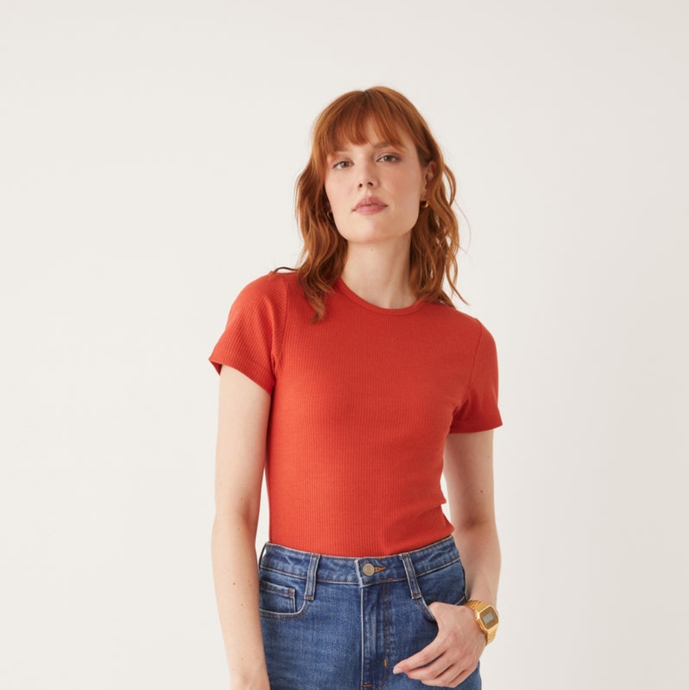 Frank & Oak Ribbed Short Sleeve T-shirt